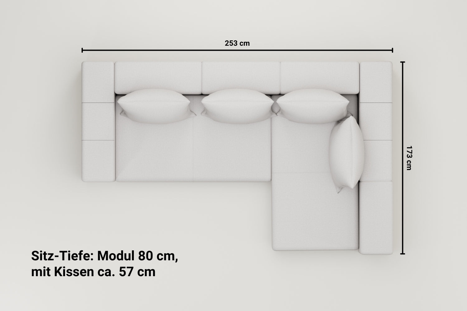 Modulares Sofa Amelie mit Schlaffunktion - Stoff Nova