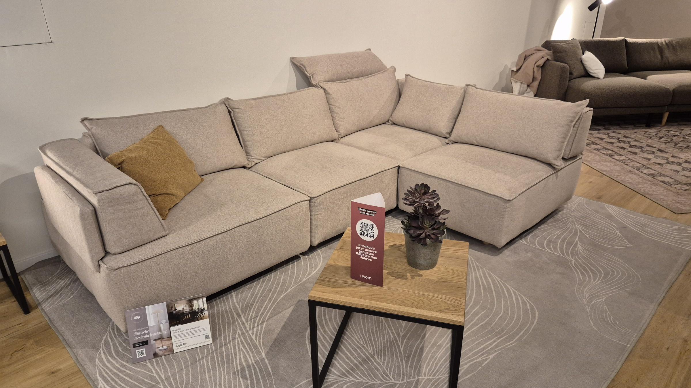 Outlet - Louis 4-seater modular sofa with sleeping function - Showroom München