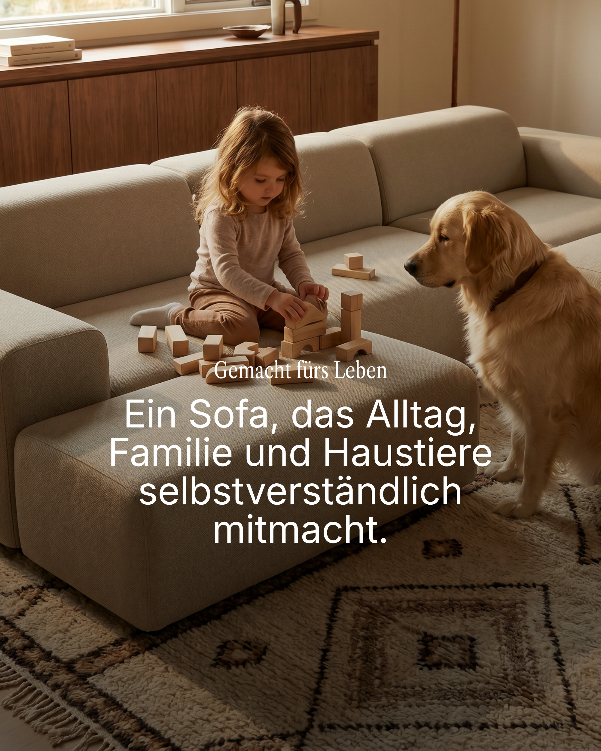Modulares Sofa Nina 2-Sitzer mit Schlaffunktion
