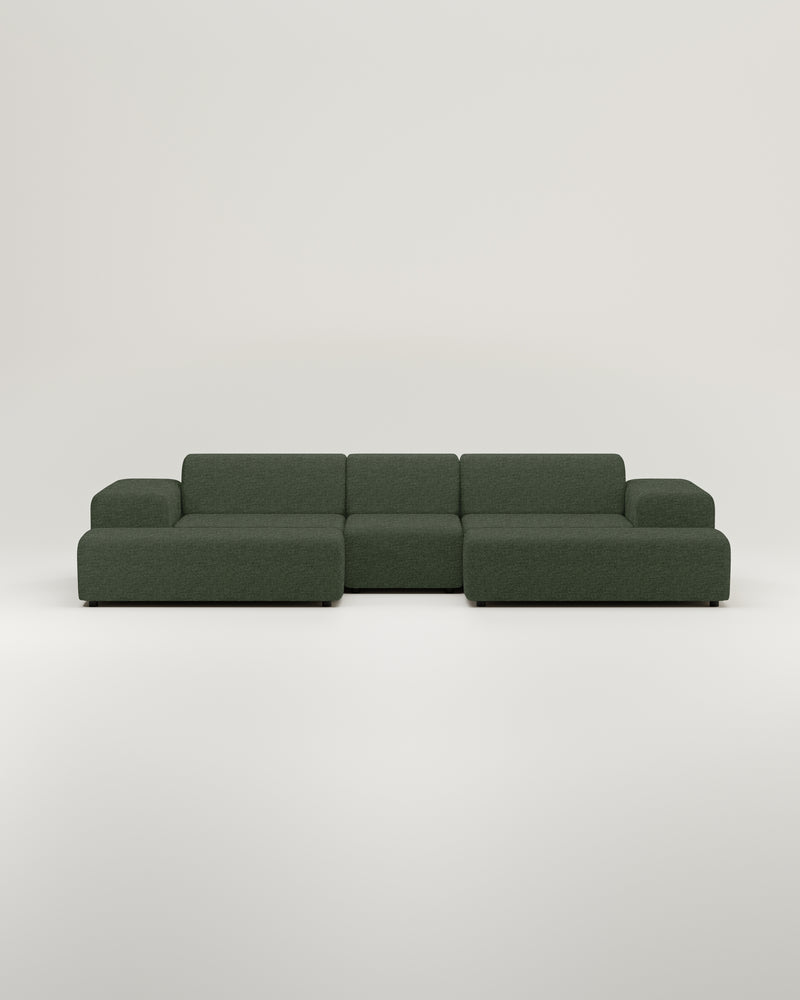 Modulares Sofa Nina U-Form / Wohnlandschaft mit Schlaffunktion