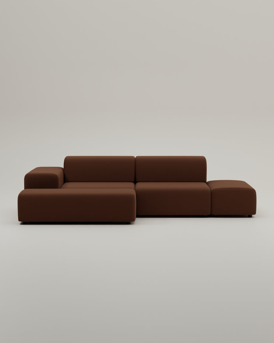 Nina 4-seater modular corner sofa with sleep function