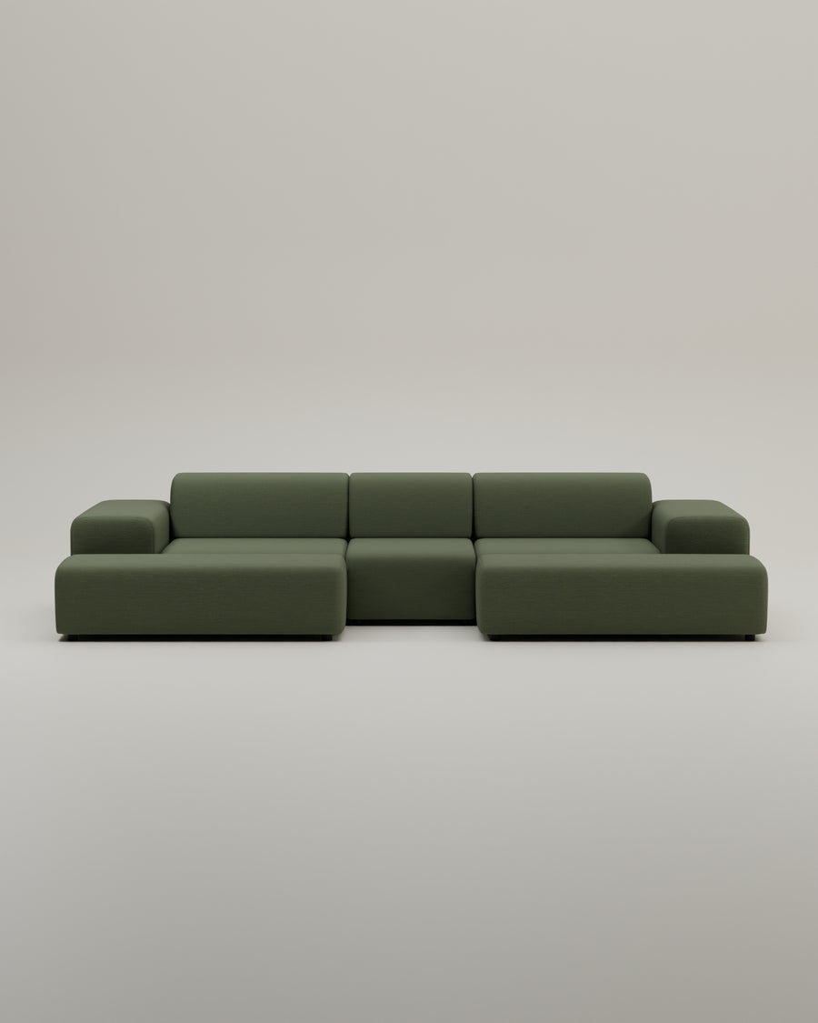 Outlet - Modulares Sofa Nina U-Form / Wohnlandschaft mit Schlaffunktion
