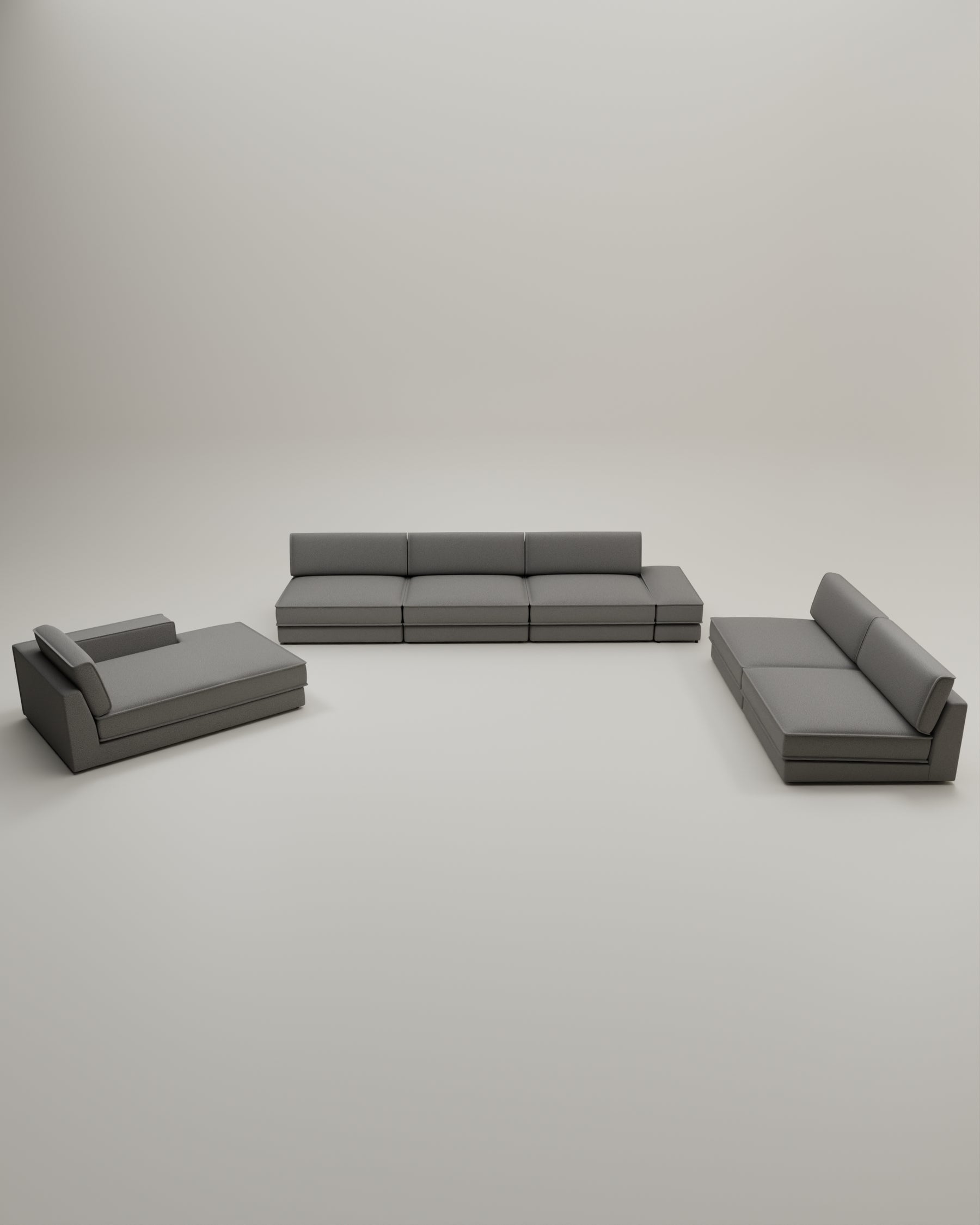Modulares Sofa Terra U-Form / Wohnlandschaft mit Schlaffunktion