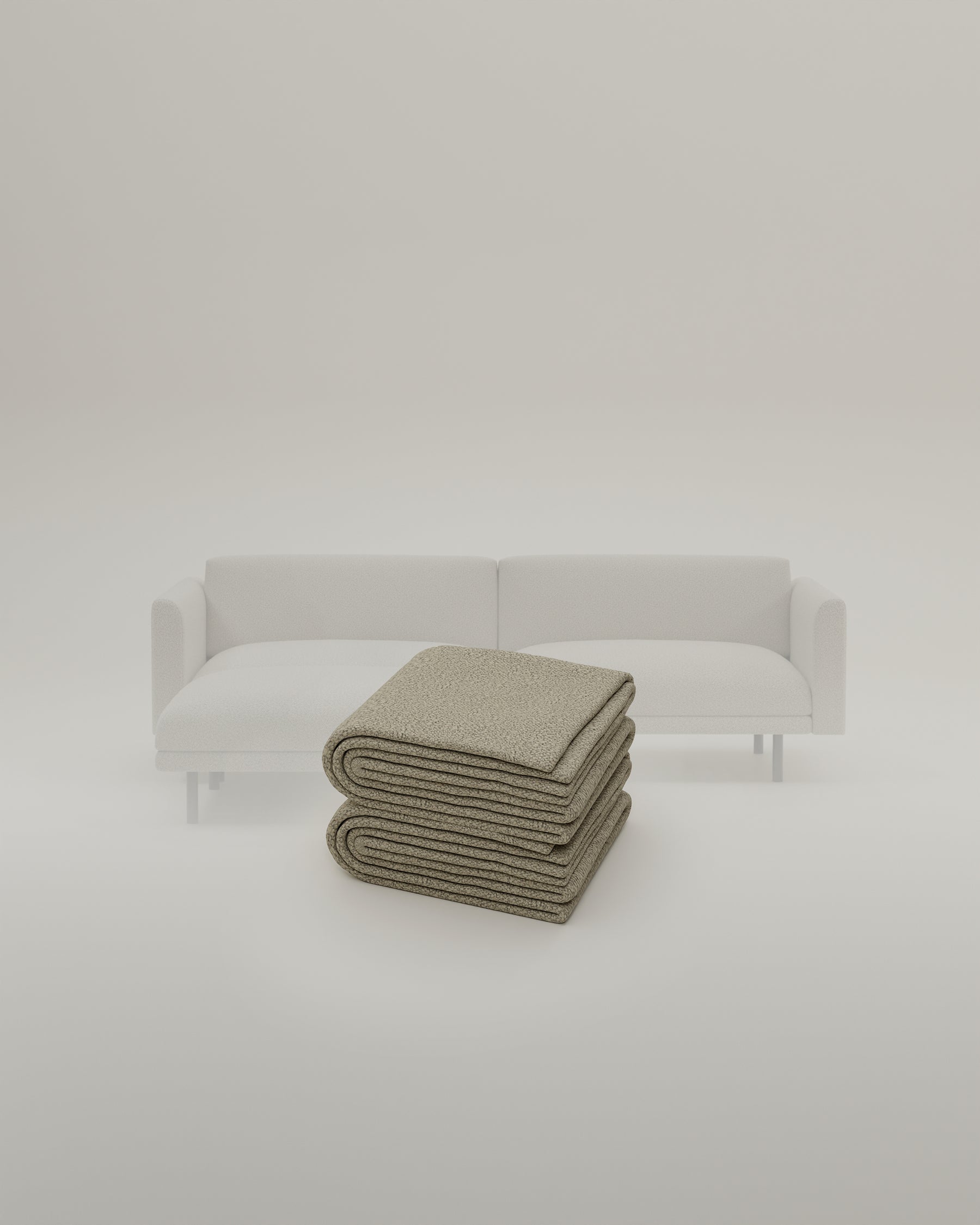 Stoffbezug - Modulares Sofa Aera 2.5-Sitzer mit Hocker und Schlaffunktion