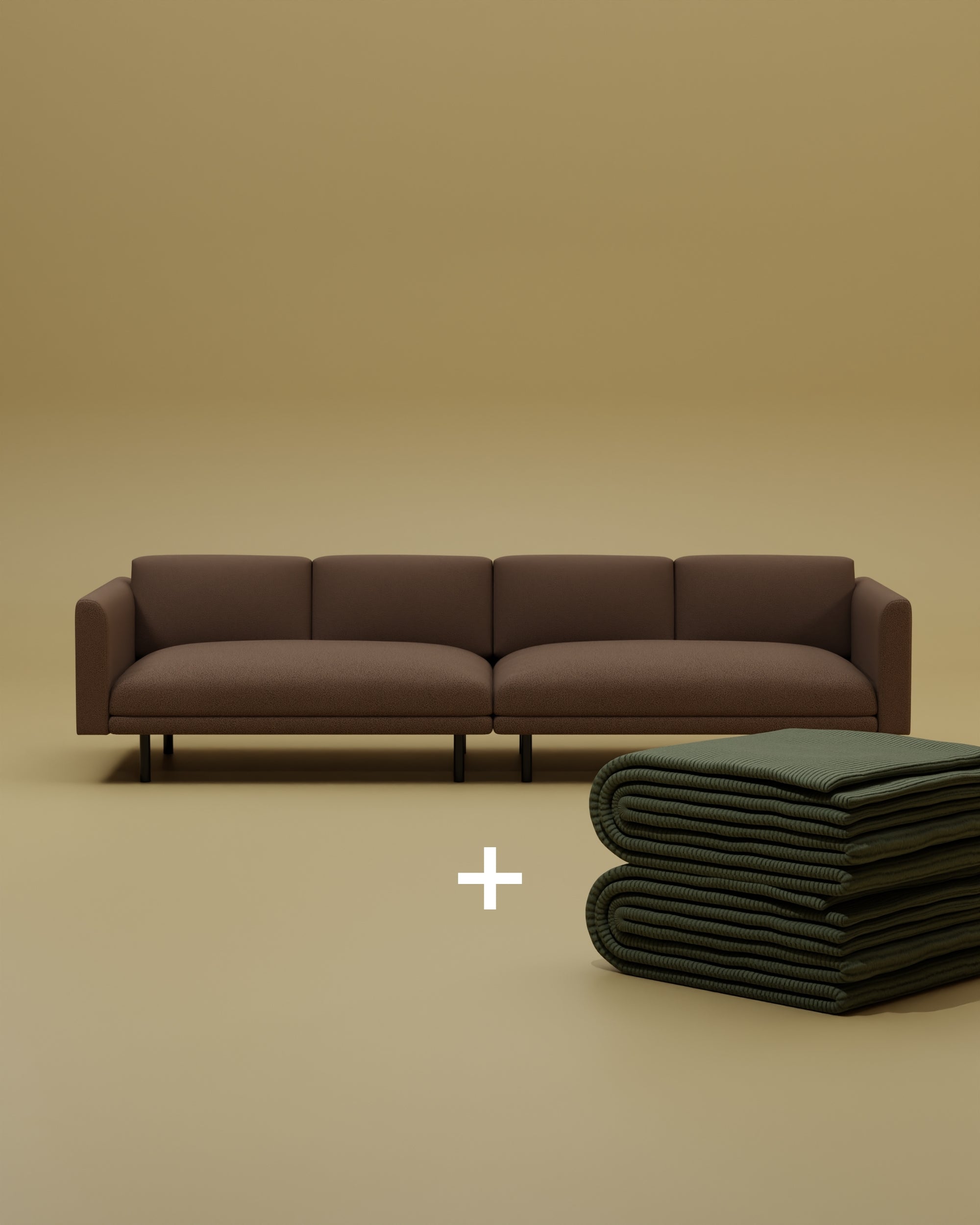 Modulares Sofa Aera 3-Sitzer mit Schlaffunktion 2 in 1 Set