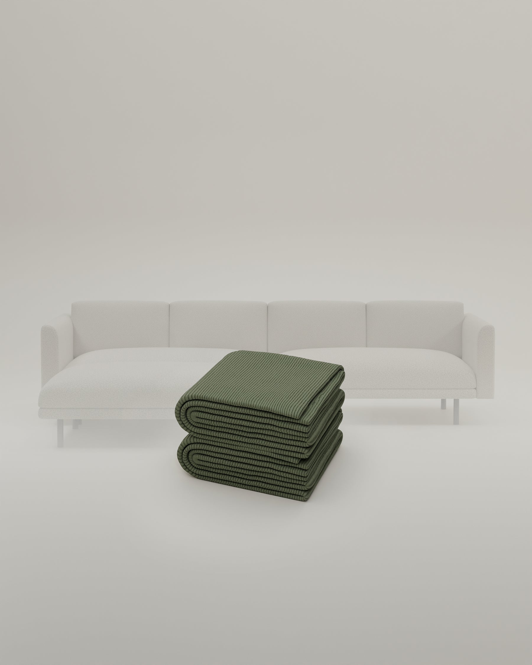 Stoffbezug - Modulares Sofa Aera 3-Sitzer mit Hocker und mit Schlaffunktion