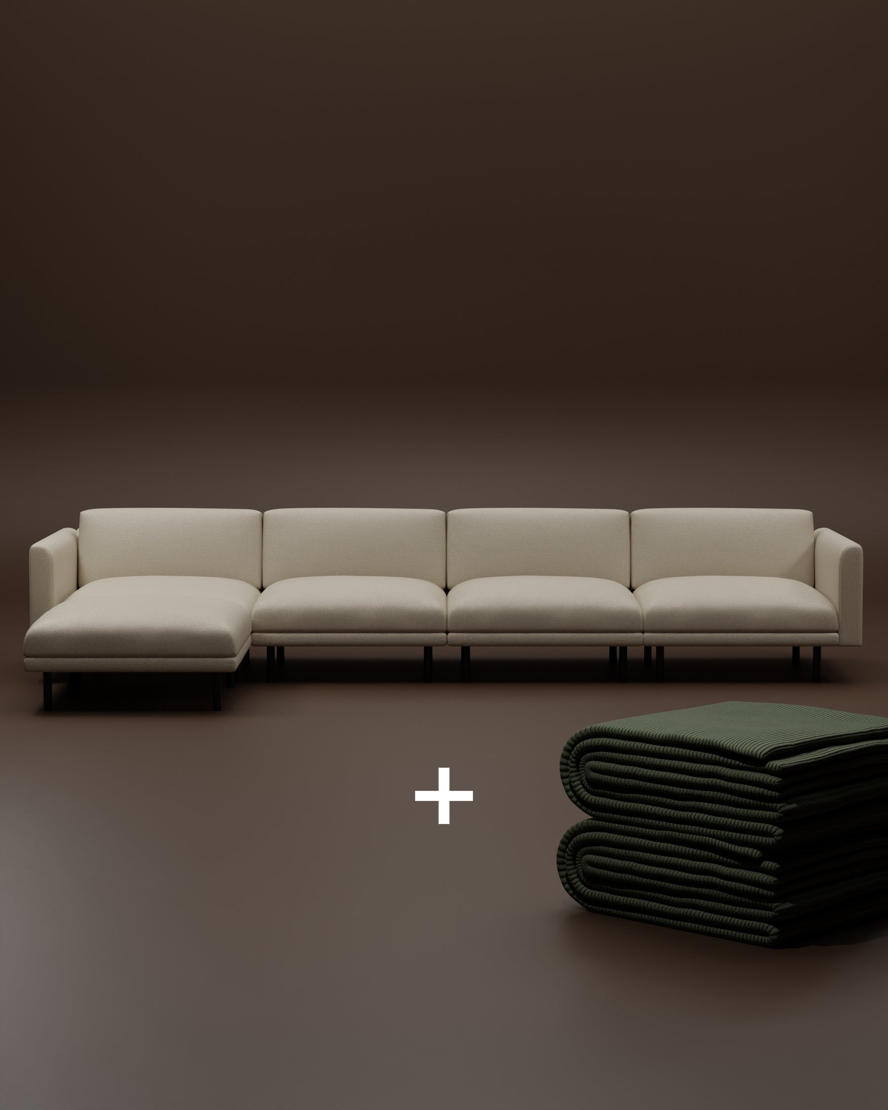 Modulares Sofa Aera 5-Sitzer 2 in 1 Set