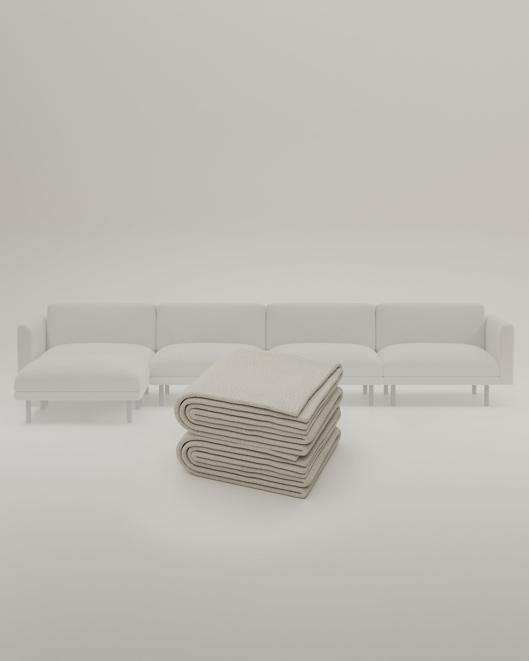 Stoffbezug - Modulares Sofa Aera 5-Sitzer mit Schlaffunktion