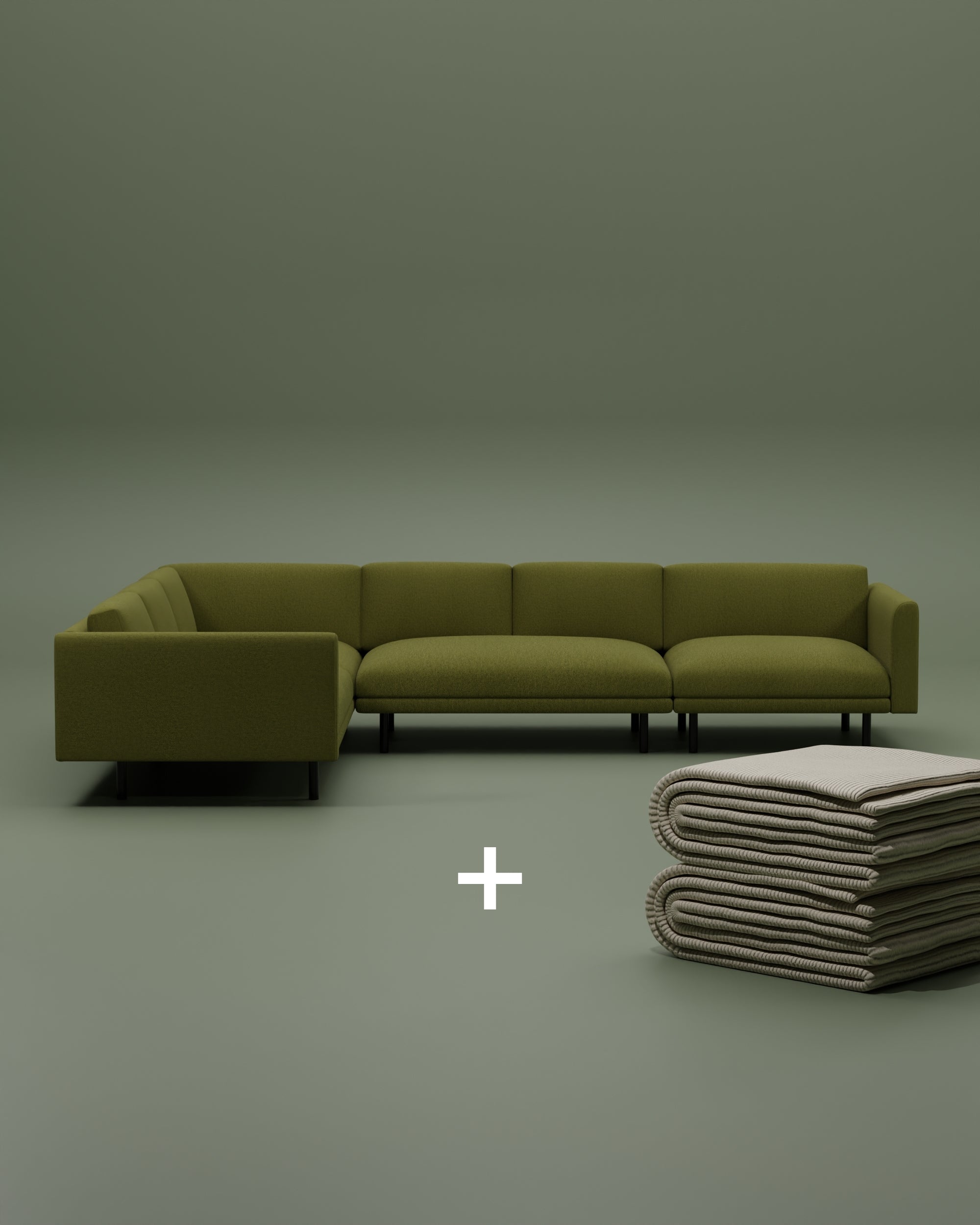 Modulares Sofa Aera Ecksofa XL mit Schlaffunktion 2 in 1 Set