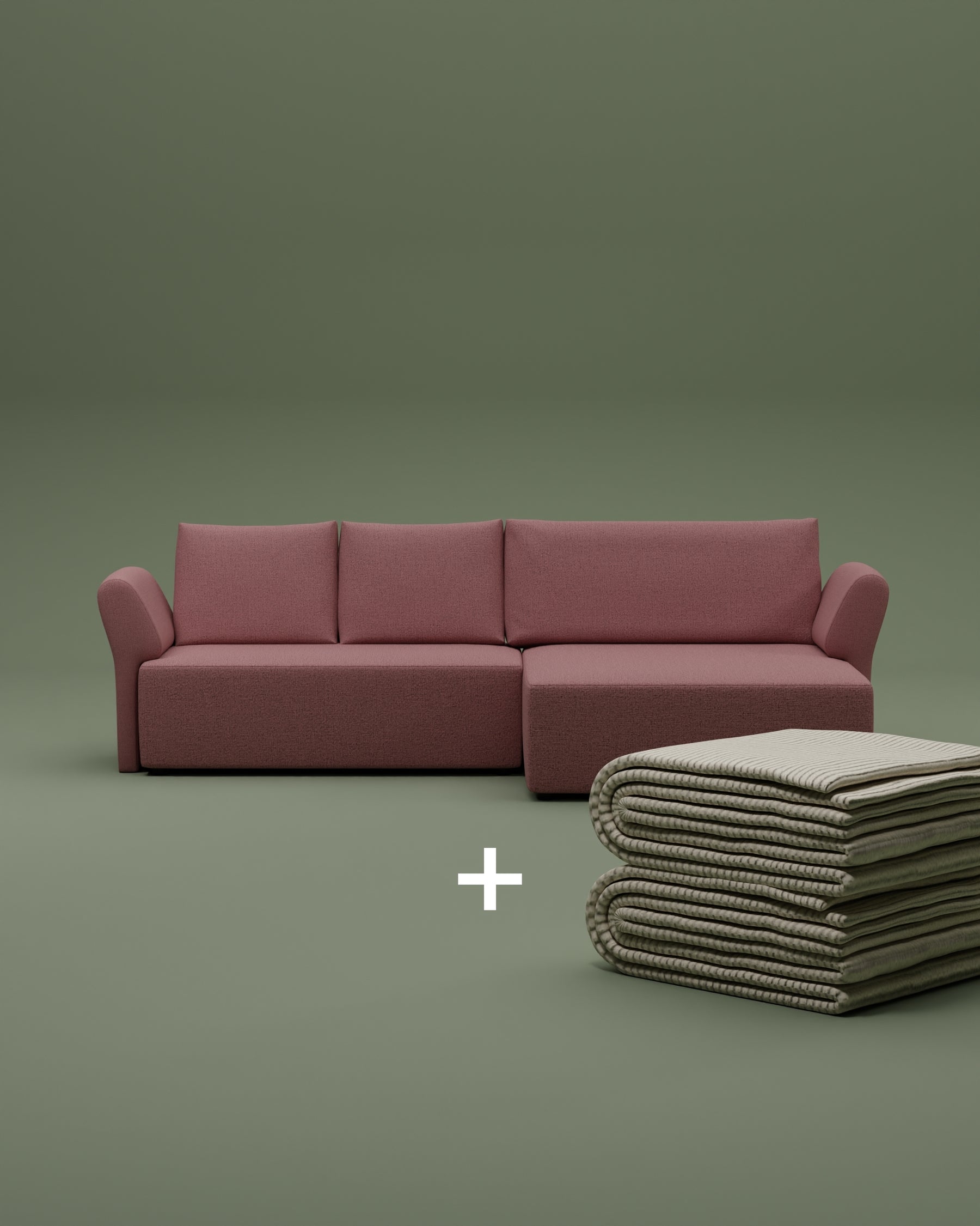 Modulares Sofa Amy 4-Sitzer mit Schlaffunktion