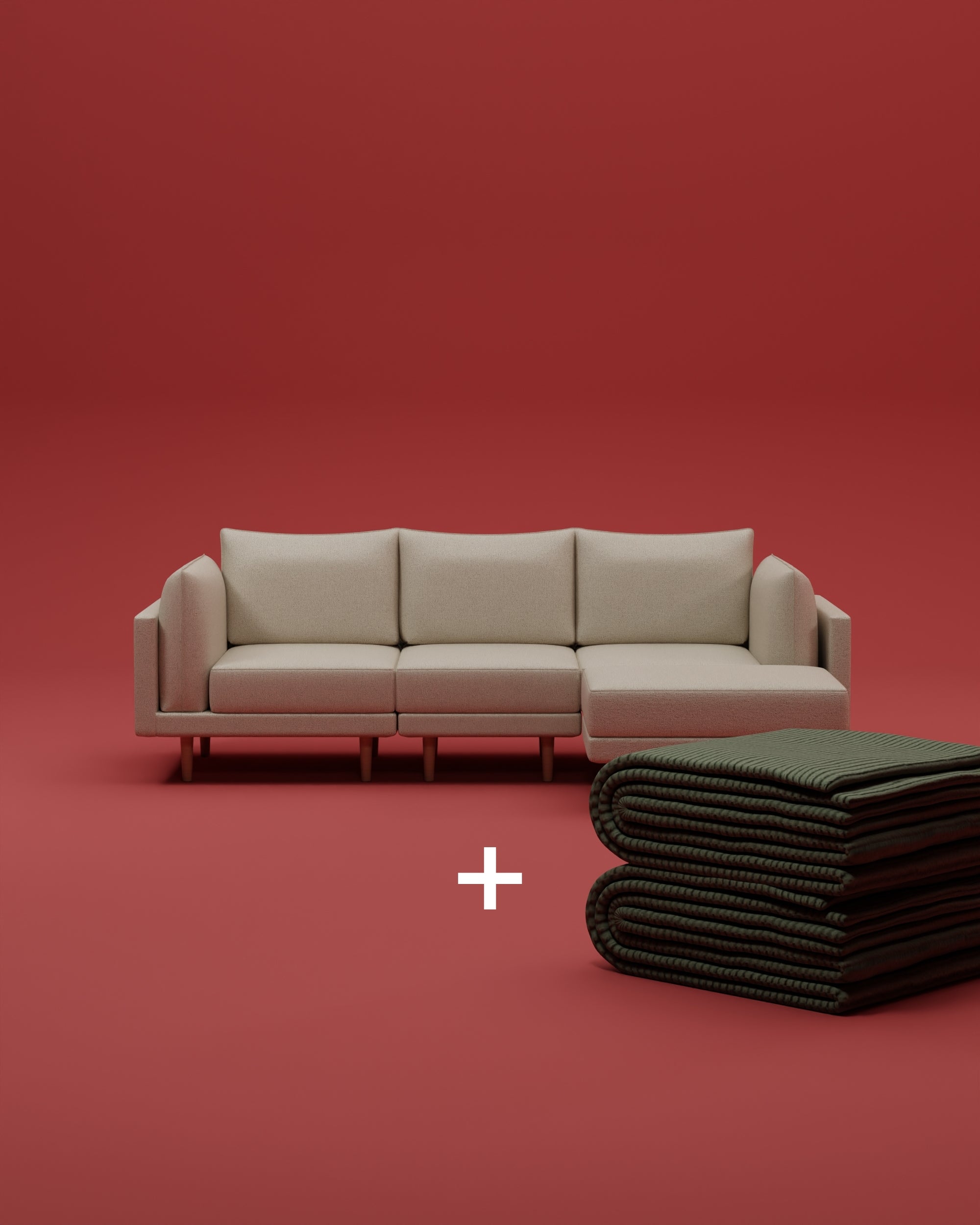 Modulares Sofa Donna 4-Sitzer mit Schlaffunktion