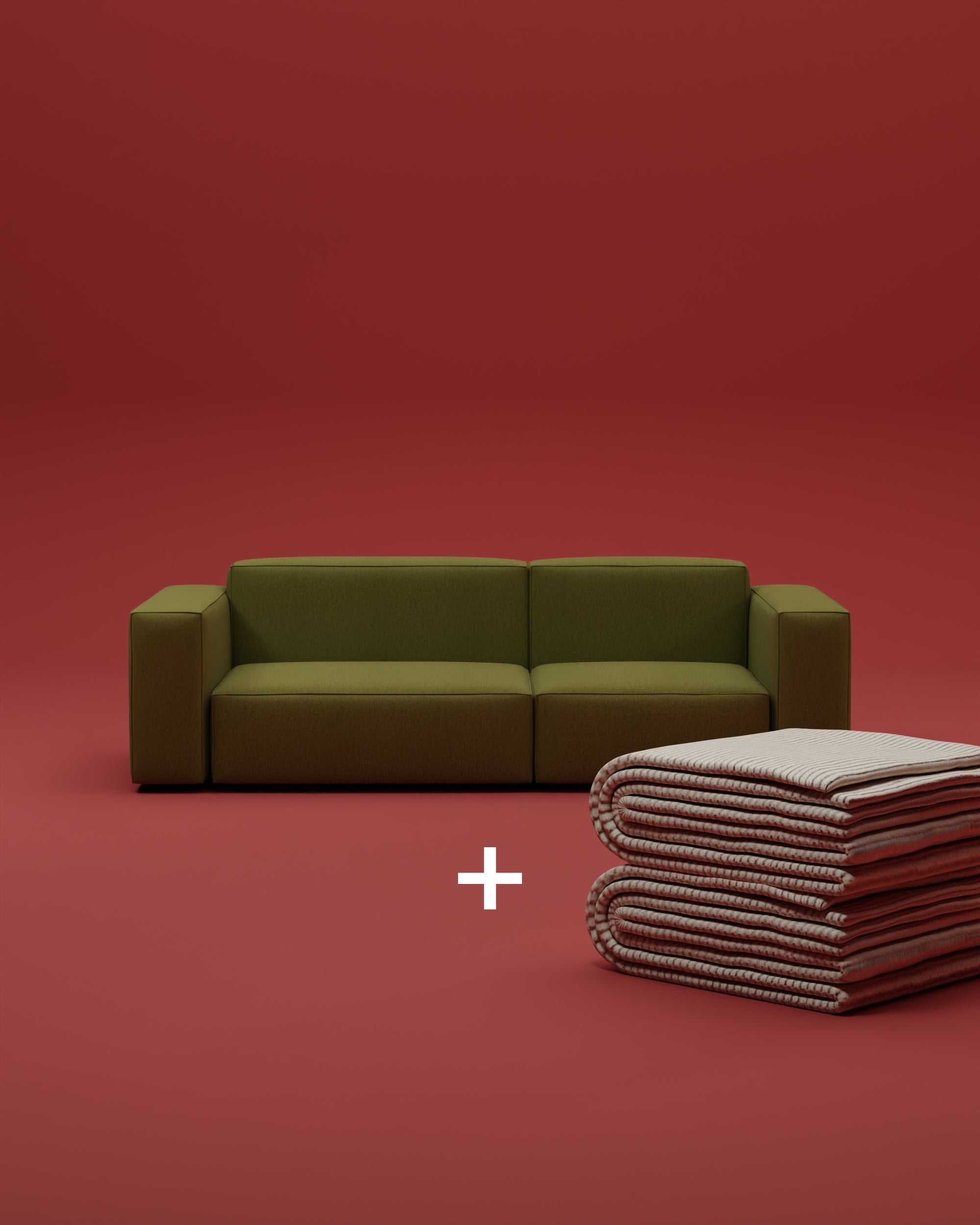 Modulares Sofa Harvey 3-Sitzer mit Schlaffunktion