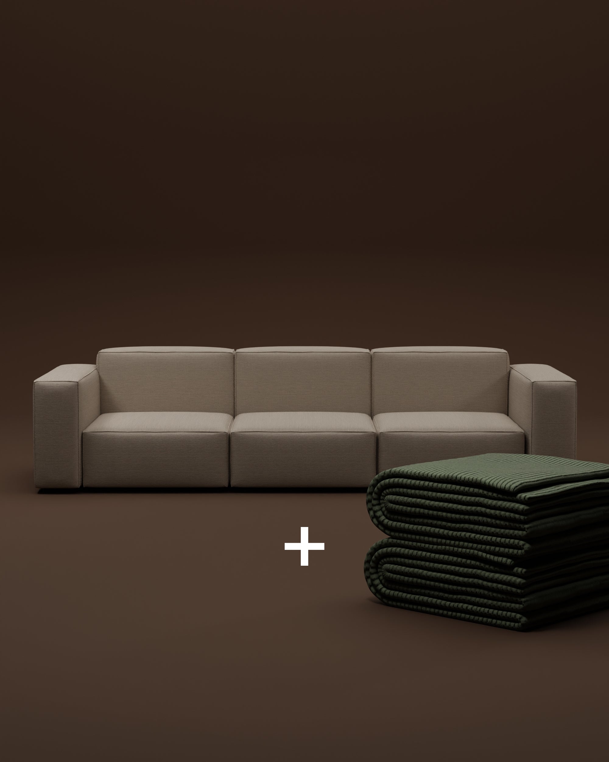 Modulares Sofa Harvey 4-Sitzer mit Schlaffunktion