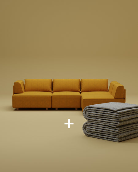 Modulares Sofa Louis 4-Sitzer mit Schlaffunktion