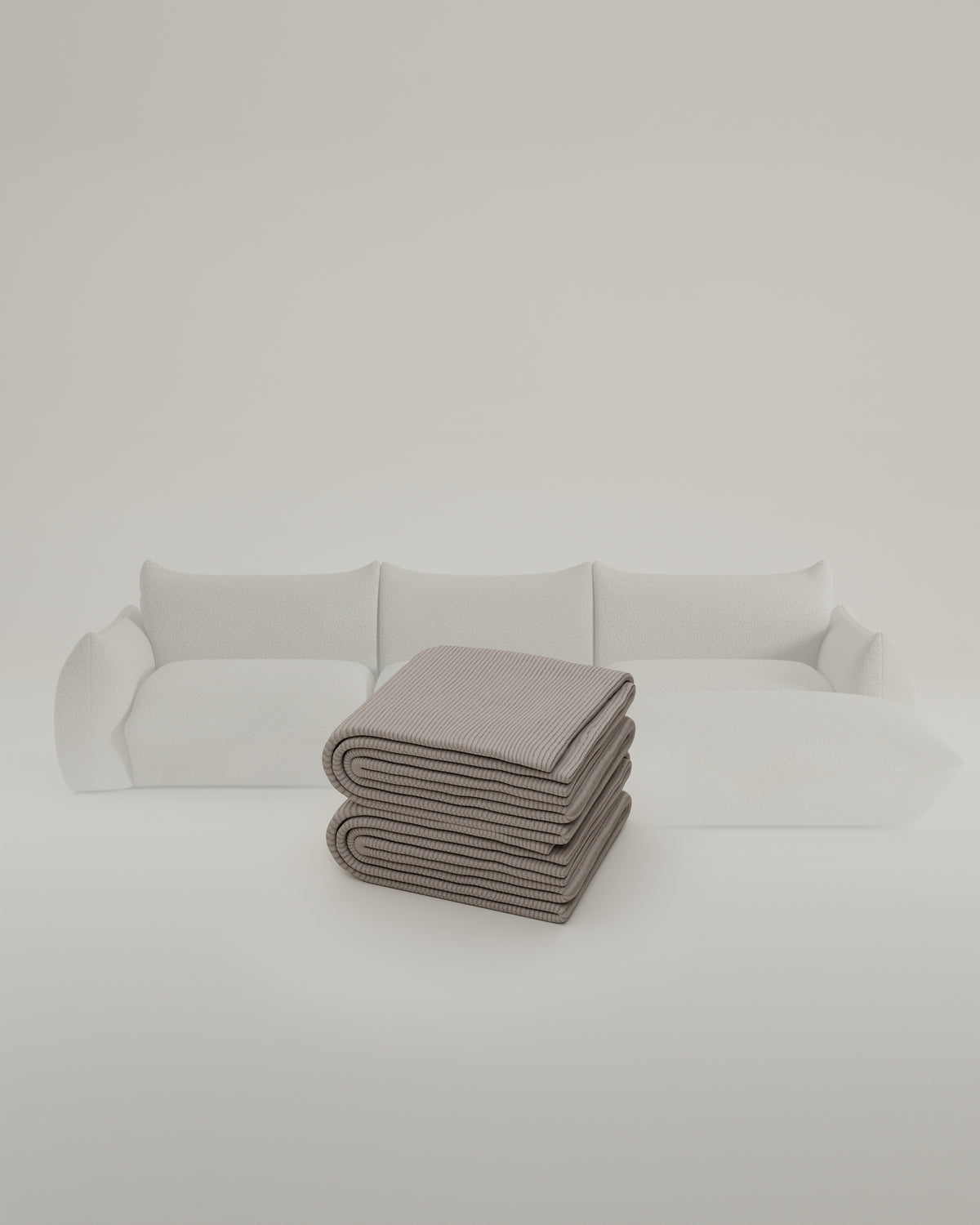 Stoffbezug - Modulares Sofa Luma L 4-Sitzer mit Schlaffunktion