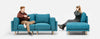Modulares Sofa Donna mit Schlaffunktion - Gold-Gelb-Velare - Livom