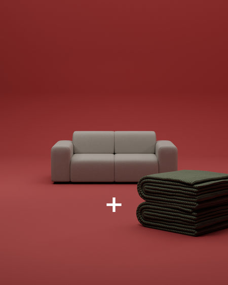 Modulares Sofa Nina 2-Sitzer mit Schlaffunktion