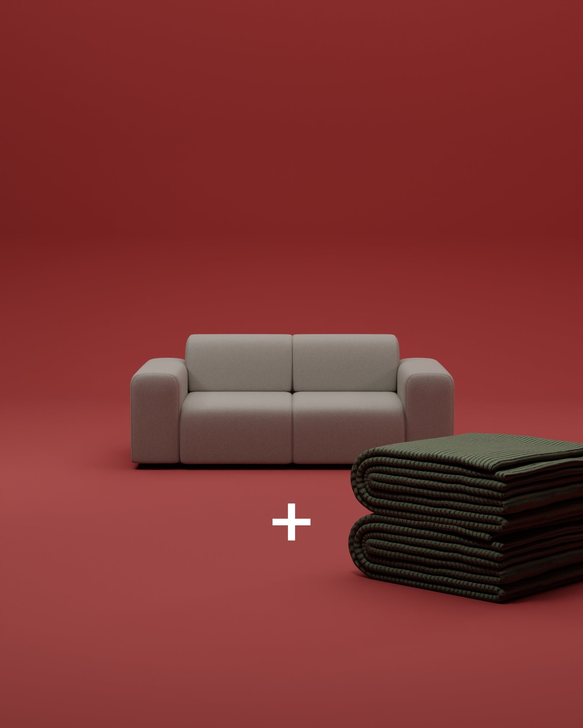 Modulares Sofa Nina 2-Sitzer mit Schlaffunktion