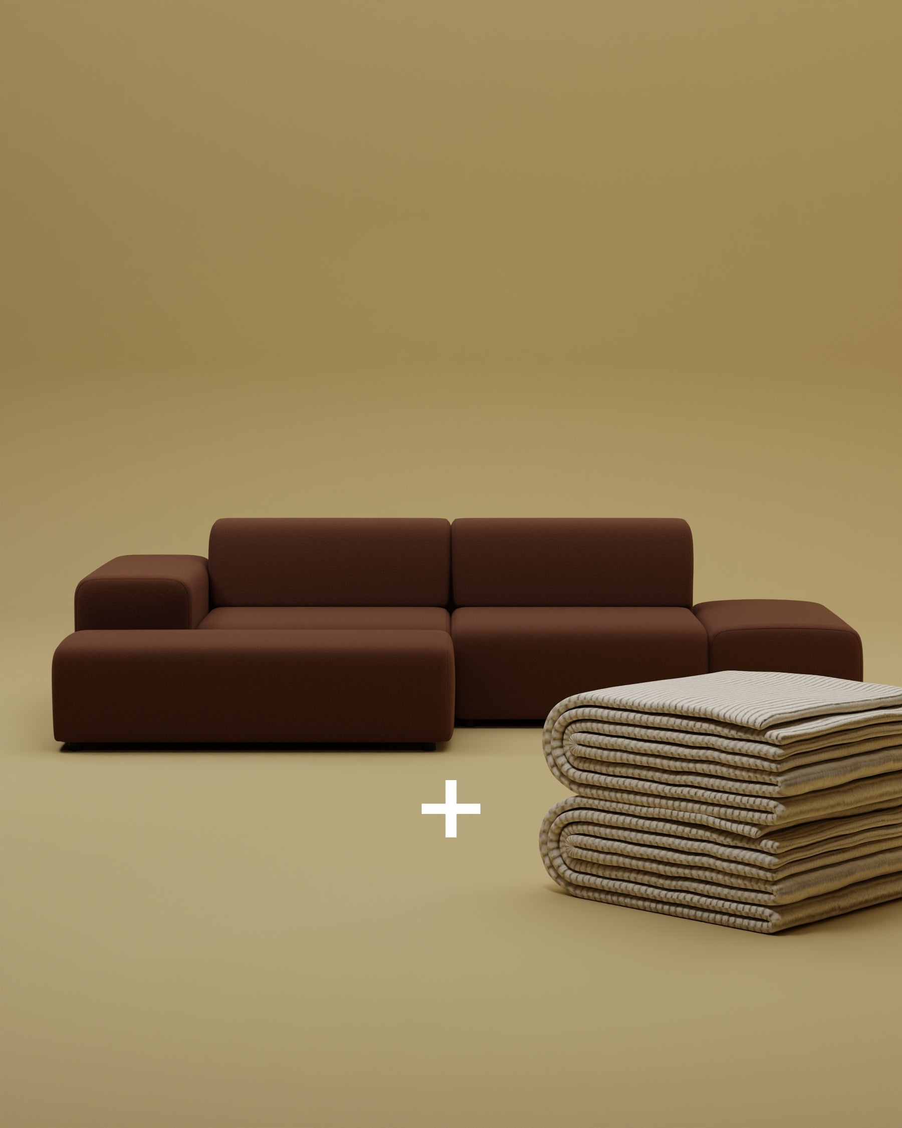 Modulares Ecksofa Nina 4-Sitzer mit Schlaffunktion