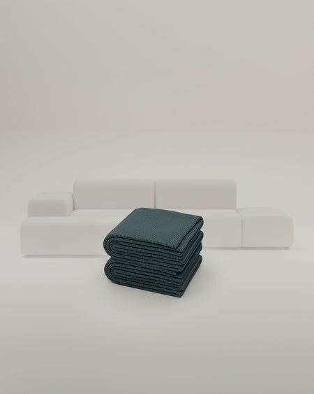 Outlet - Stoffbezug Cord Ocean - Modulares Ecksofa Nina 4-Sitzer Showroom München