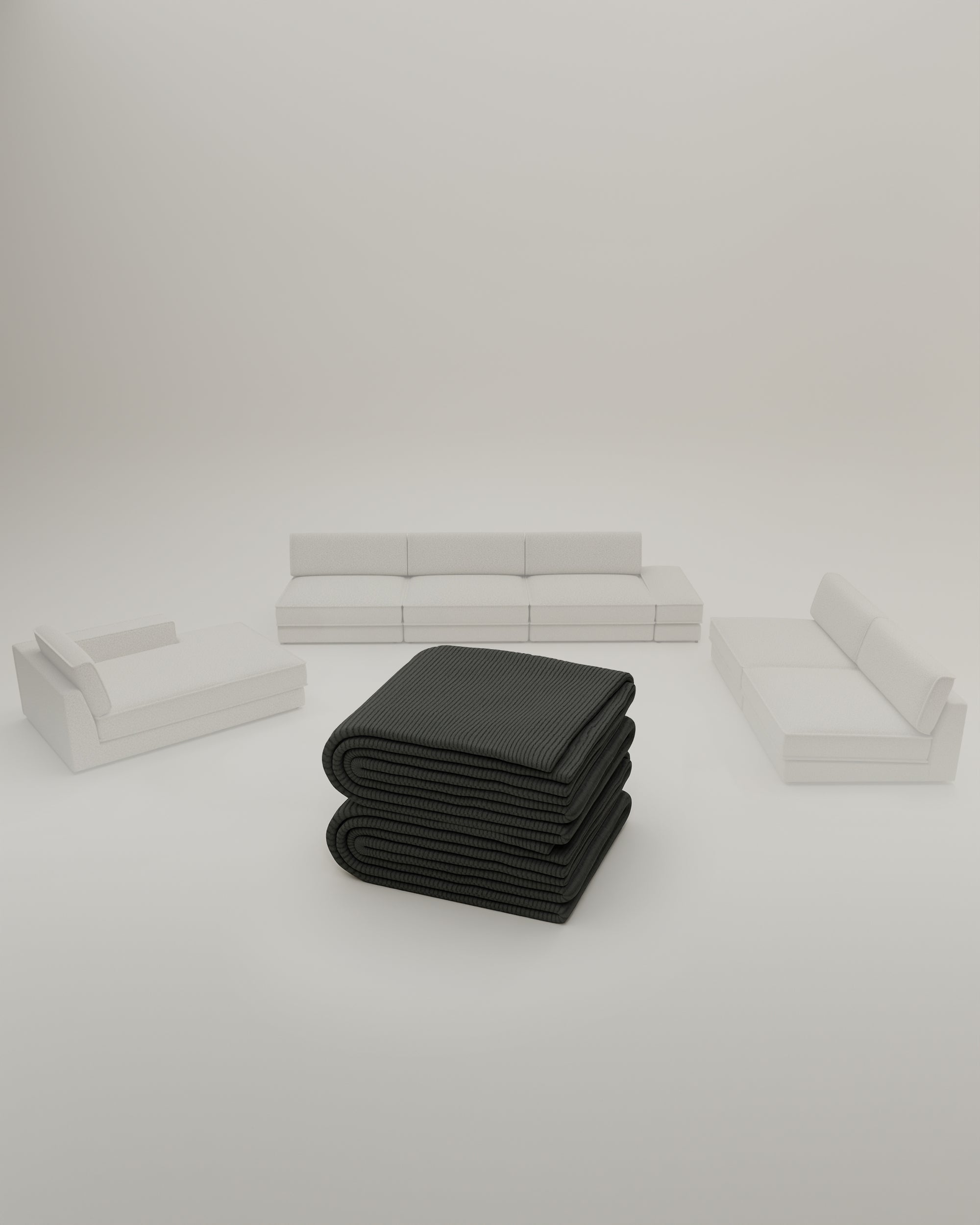Fabric cover - Terra U-Form modular sofa / living area with sleeping function