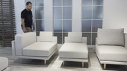 Donna U modular sofa with sleep function