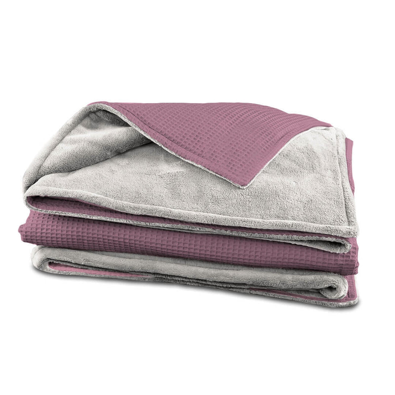 Kuscheldecke Zoe Altrosa-Sandweiss 145 x 210 cm - Livom