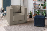 Modularer Sofa-Sessel Alex mit Schlaffunktion - Beige-Velare - Livom
