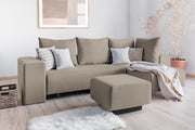 Modulares Sofa Amelie mit Schlaffunktion - Beige-Velare - Livom