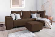 Modulares Sofa Amelie mit Schlaffunktion - Braun-Velare - Livom