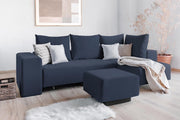 Modulares Sofa Amelie mit Schlaffunktion - Dunkel-Blau-Velare - Livom