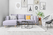 Modulares Sofa Donna mit Schlaffunktion - Lavendel-Mollia - Livom