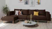 Modulares Sofa Donna XL mit Schlaffunktion - Braun-Velare - Livom