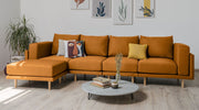 Modulares Sofa Donna XL mit Schlaffunktion - Gold-Gelb-Velare - Livom