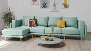 Modulares Sofa Donna XL mit Schlaffunktion - Minze-Mollia - Livom