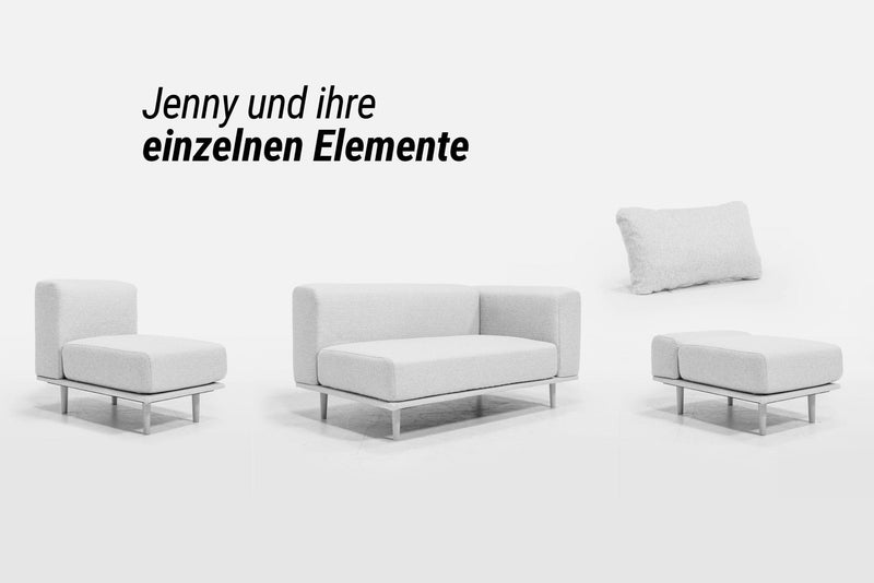 Modulares Sofa Jenny mit Schlaffunktion - Dunkel-Blau-Velare - Livom