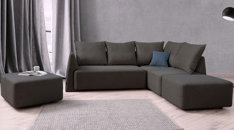 Modulares Sofa May mit Schlaffunktion - Stoff Velare - Livom