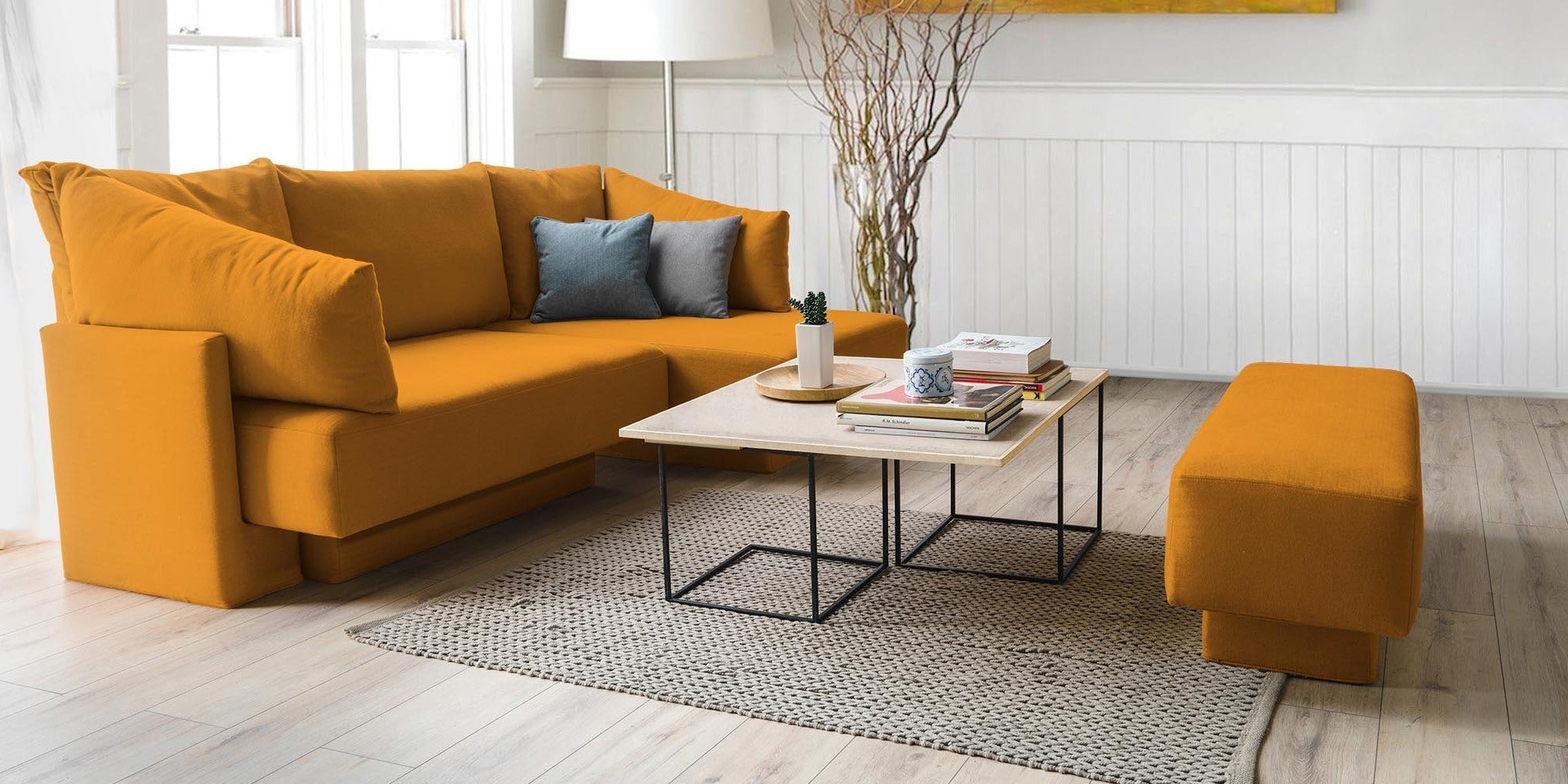Samantha modular sofa with sleep function
