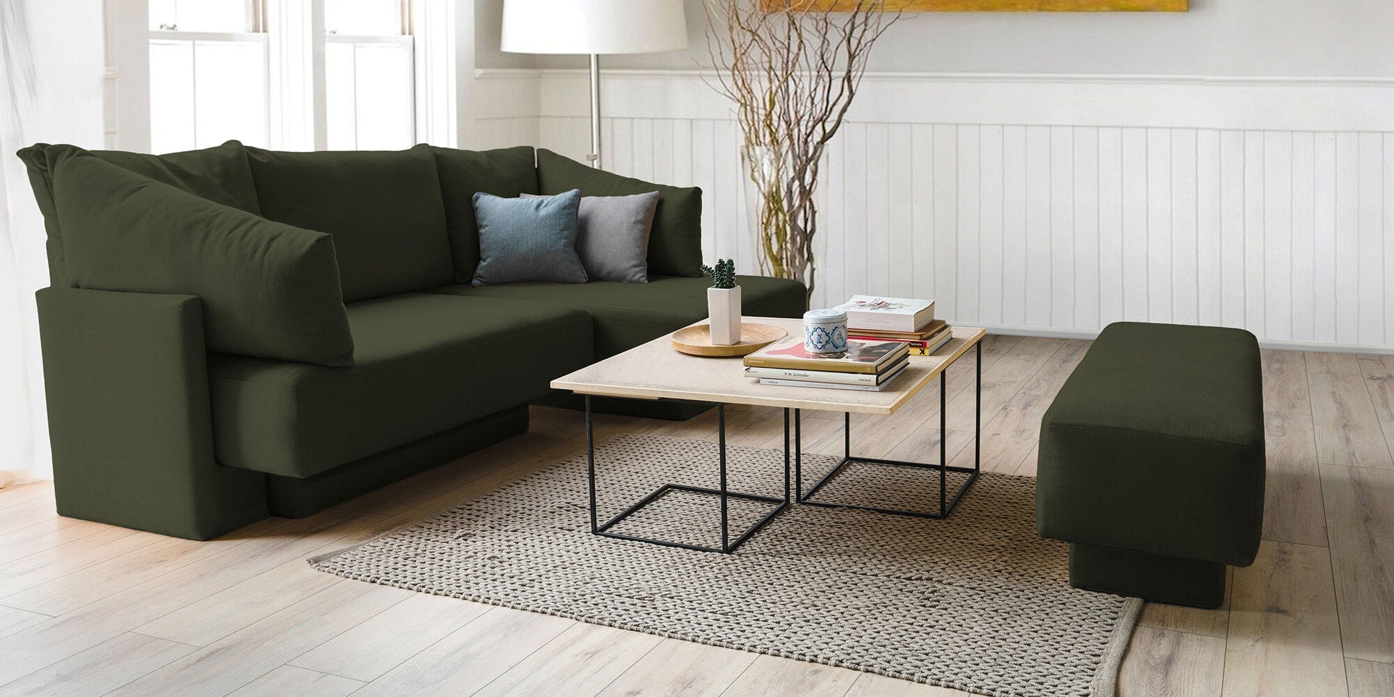 Samantha modular sofa with sleep function